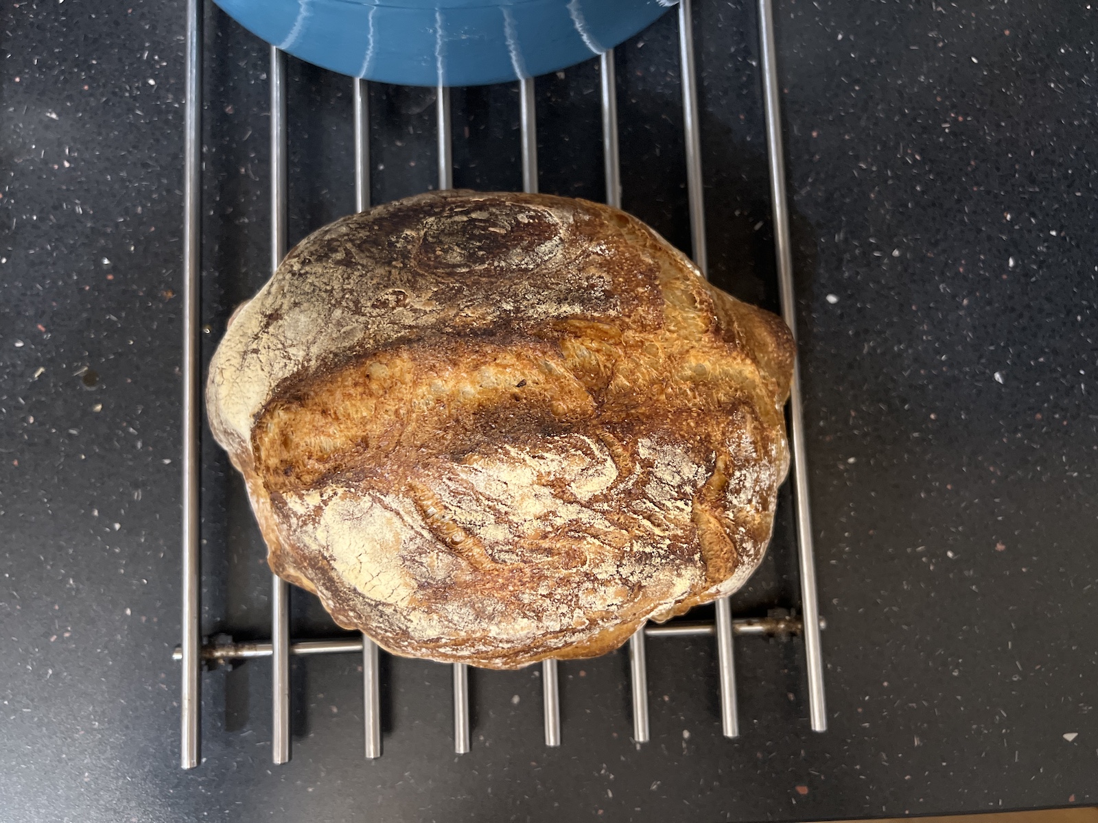 - oven baked sourdough loaf
